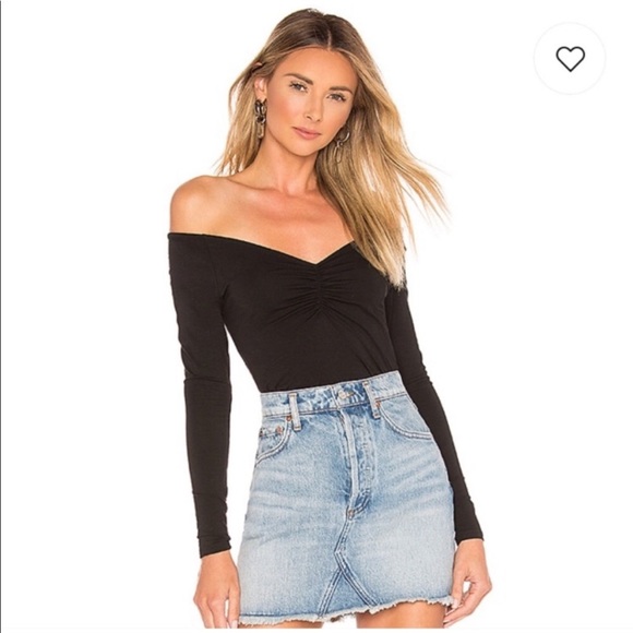 🇺🇸 N: PHILANTHROPY Black off Shoulder HARRIET TOP @1069-71/30 - Picture 1 of 7